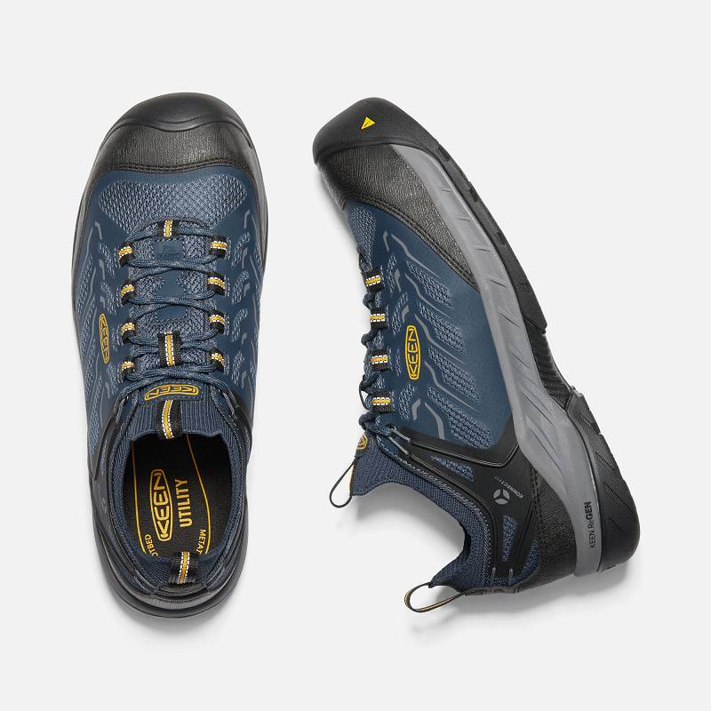 Keen Flint II Carbon-Fiber Toe Sicherheitsschuhe Herren DE-67980 Midnight Navy/Steel Grey - Keen Her